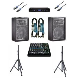 JBL 2x JRX 212 + Crown XLS 1002 + MACKIE PROFX 10 v 3  + akcesoria - kompletny zestaw nagłośnienia