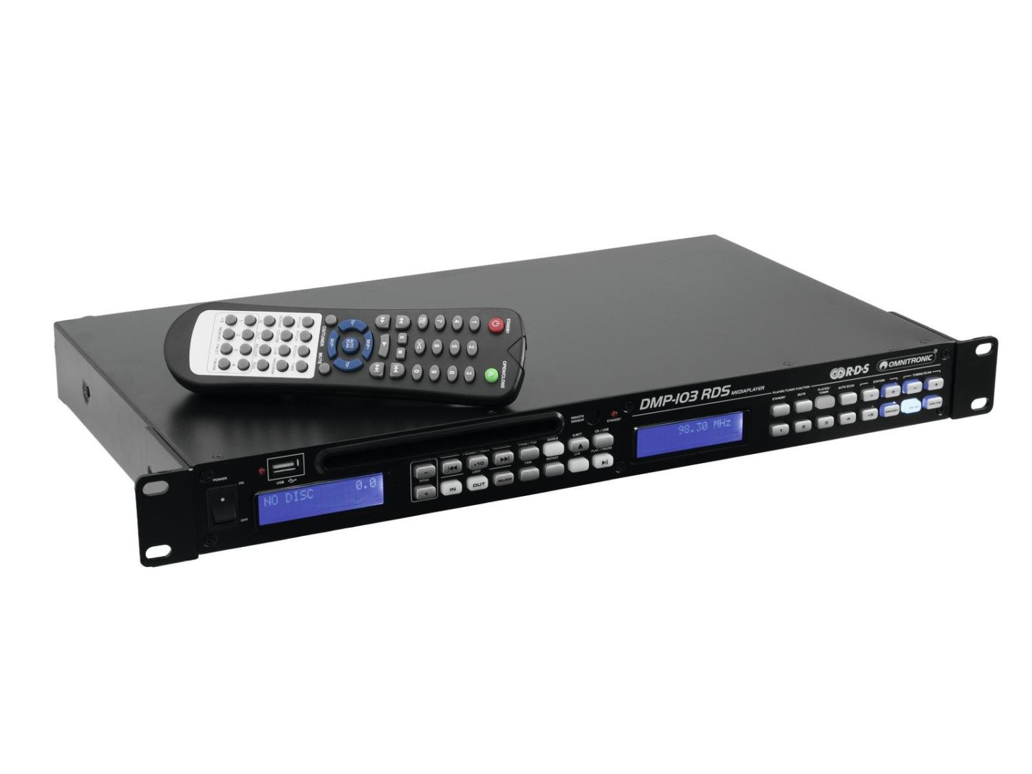 OMNITRONIC DMP-103RDS Media Player - odtwarzacz CD/MP3 z tunerem FM RDS i USB