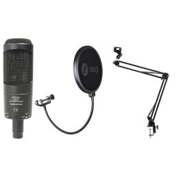 Audio-Technica AT2035 - Mikrofon + pop filtr + statyw