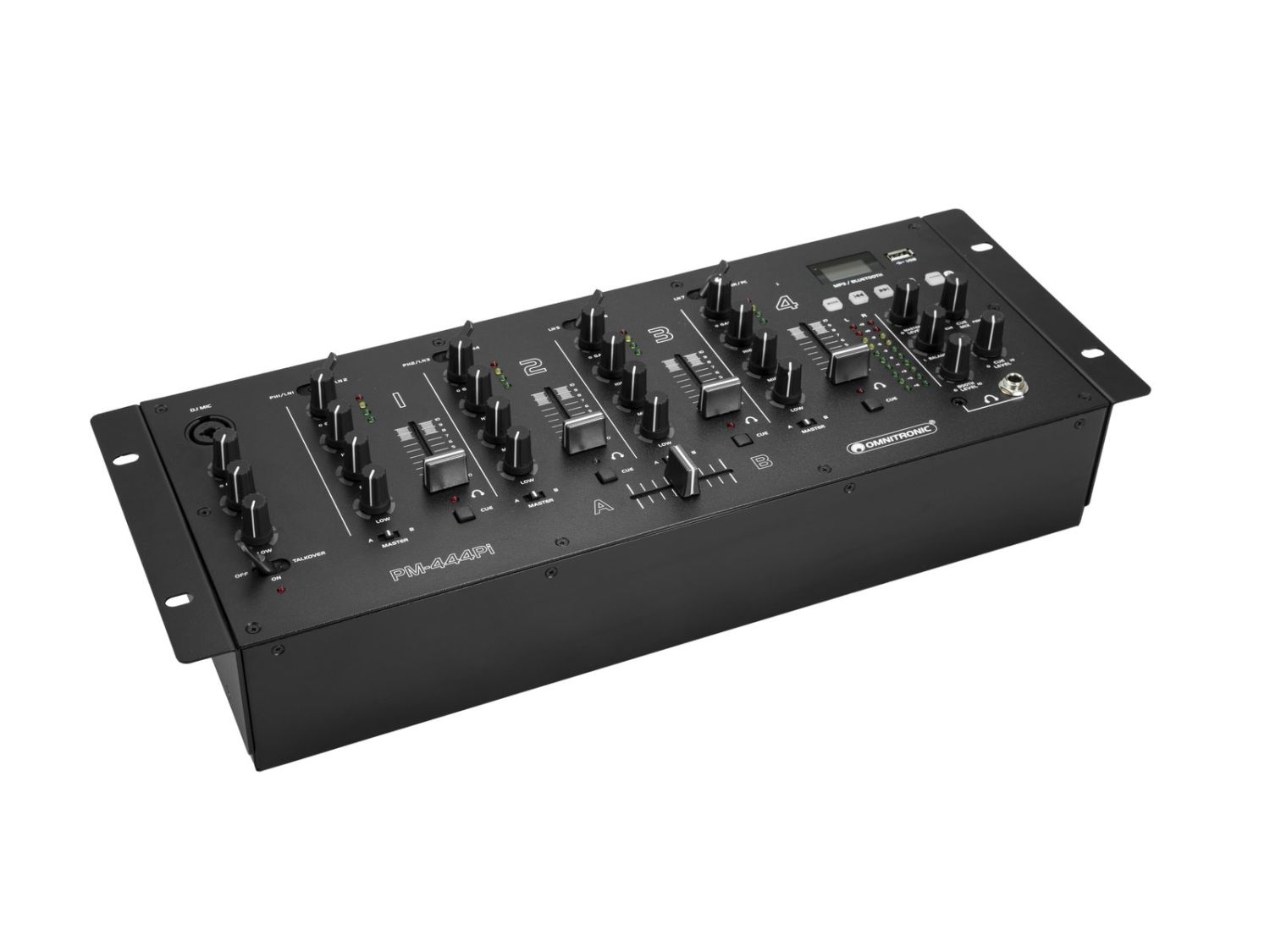 OMNITRONIC PM-444Pi - mikser DJ z odtwarzaczem MP3, bluetooth i USB