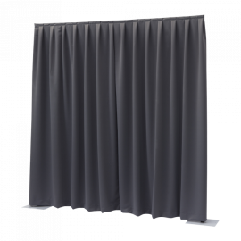 Wentex P&D Curtain Dimout 260 g/m² - kurtyna ciemno-szara (330 x 400 cm) plisowana