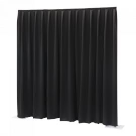 Wentex P&D Curtain Molton 300 g/m² - kurtyna czarna (330 x 300 cm) plisowana