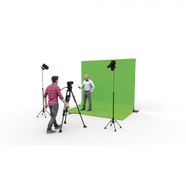 Wentex P&D Chromakey Curtain Molton 300 g/m² - kurtyna zielona (290 x 300 cm)