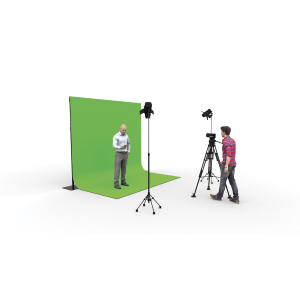 Wentex P&D Chromakey Curtain Molton 300 g/m² - kurtyna zielona (290 x 300 cm)