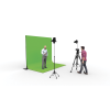 Wentex P&D Chromakey Curtain Molton 300 g/m² - kurtyna zielona (290 x 300 cm)