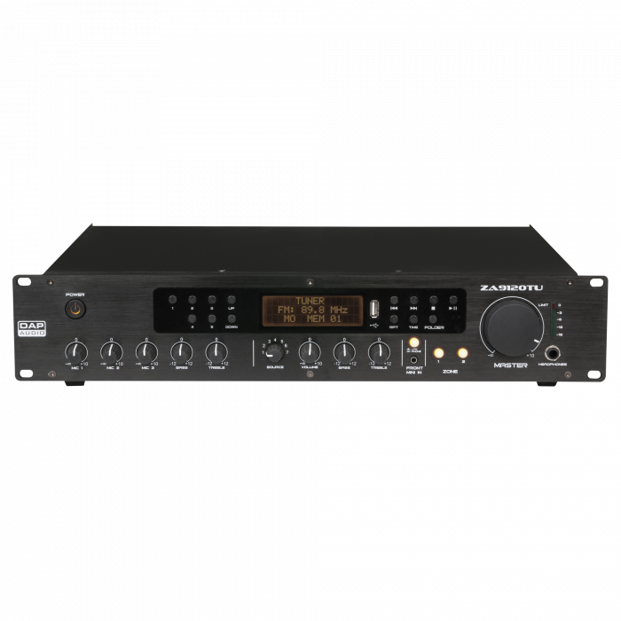 DAP ZA-9120TU - 2-strefowy wzmacniacz miksujący 120 W 100 V