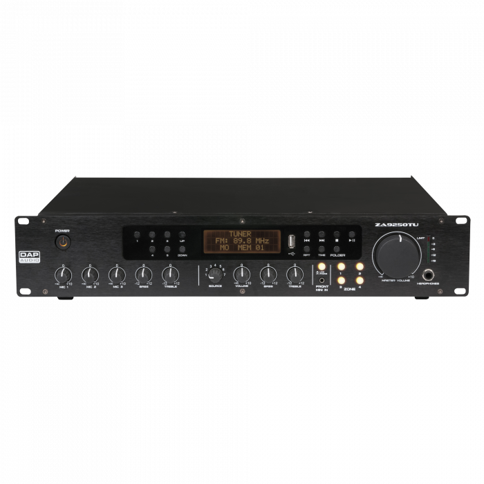 DAP ZA-9250TU -  4-strefowy wzmacniacz miksujący 250 W 100 V