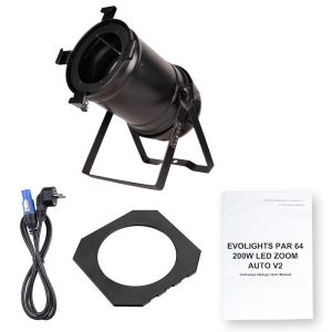 EVOLIGHTS PAR 64 200W LED ZOOM AUTO V2 reflektor