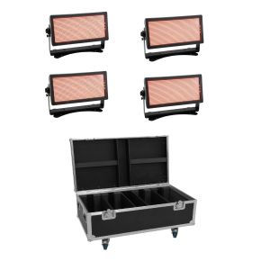 EUROLITE Zestaw 4x Multiflood Pro IP SMD RGBW Strobe/Wash + Skrzynia