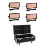 EUROLITE Zestaw 4x Multiflood Pro IP SMD RGBW Strobe/Wash + Skrzynia