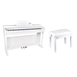 V-TONE BL-8808 WH pianino cyfrowe do nauki USB MIDI białe + ława