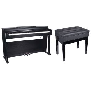 V-TONE BL-8808 BK pianino cyfrowe do nauki USB MIDI czarne + ława