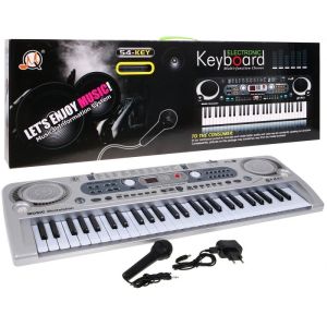 Keyboard Organy dla dzieci z mikrofonem MQ-824USB + statyw + słuchawki + 2 książeczki