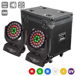 Flash MH-WASH LED 3615 +AUV SET2 - zestaw 2 głowic + Case (F7100766)