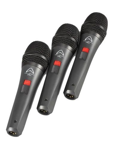 WHARFEDALE DM-5.0S 3-PACK 3x Mikrofon dynamiczny z wyłącznikiem - zestaw