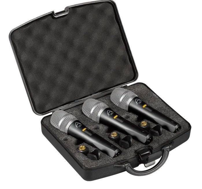 WHARFEDALE DM-57 3-PACK 3 x Mikrofon dynamiczny z wyłącznikiem - zestaw