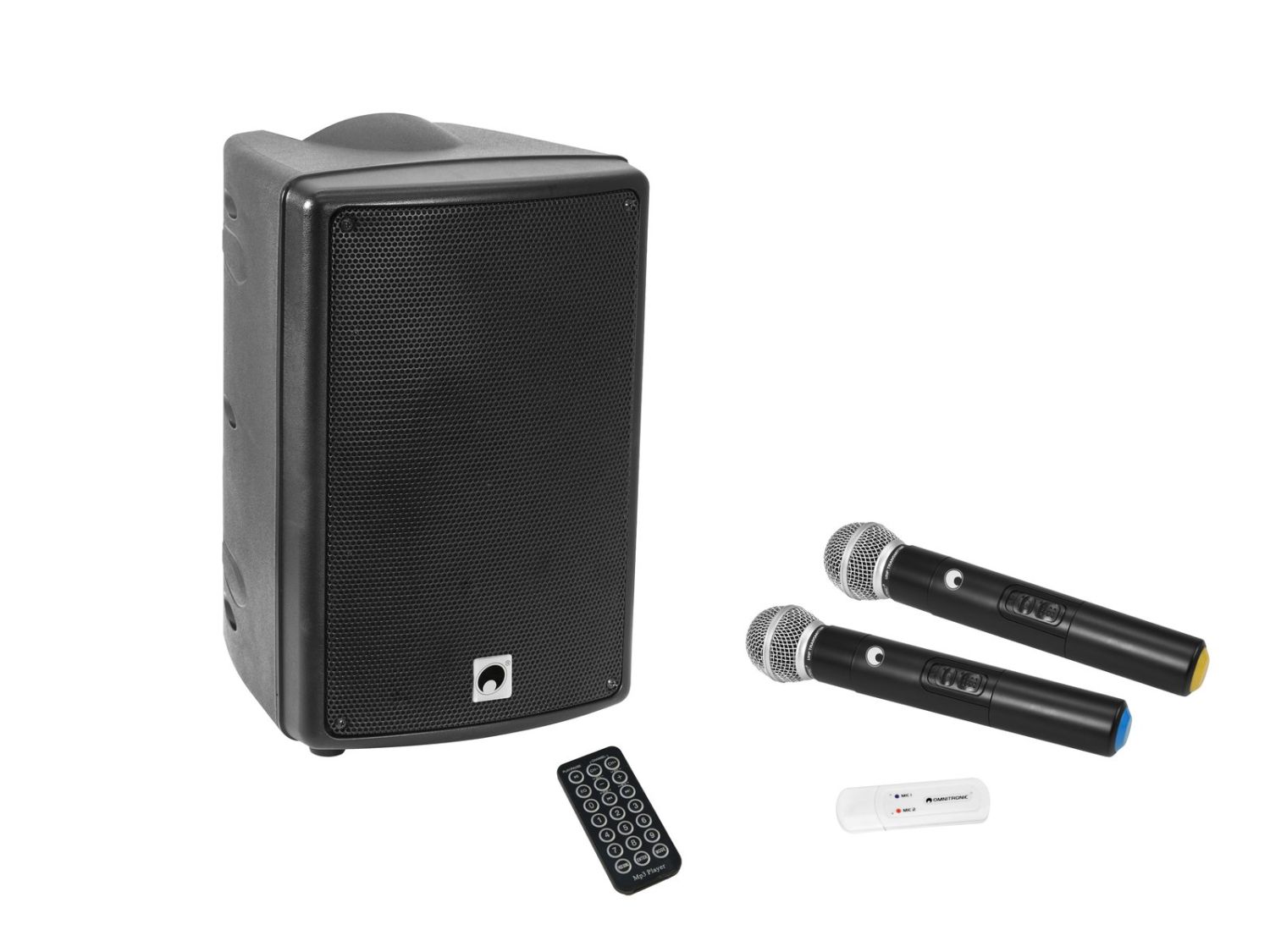 OMNITRONIC Set WAMS-08BT MK2 - Bezprzewodowy system PA + zestaw mikrofonów USB UWM-2HH