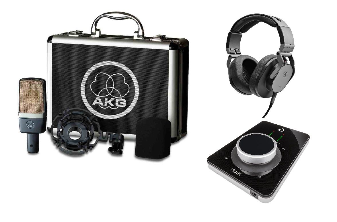 AKG C 214 + Apogee DUET 3 + Austrian Audio Hi-X55 - zestaw studyjny