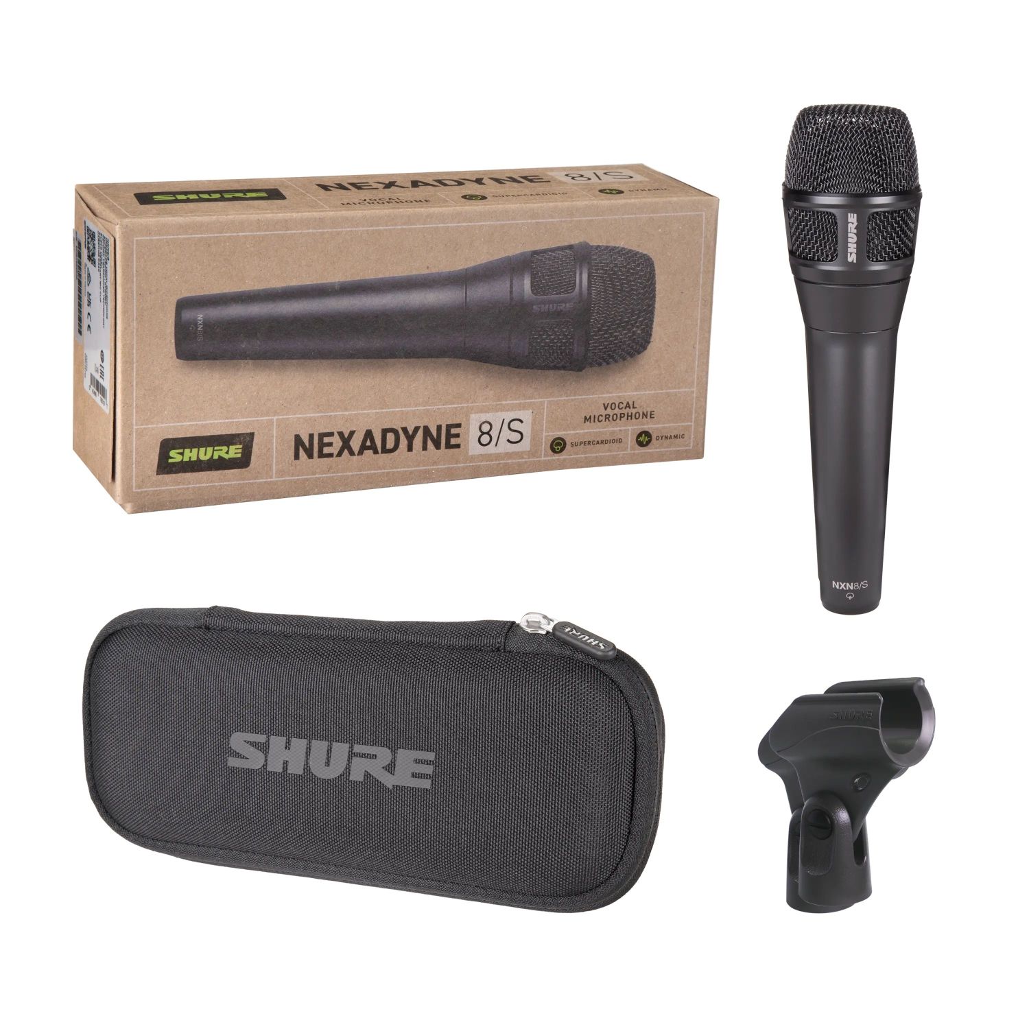 Shure NXN8/S - Mikrofon dynamiczny Nexadyne, Superkardioidalny ze złączem XLR, czarny