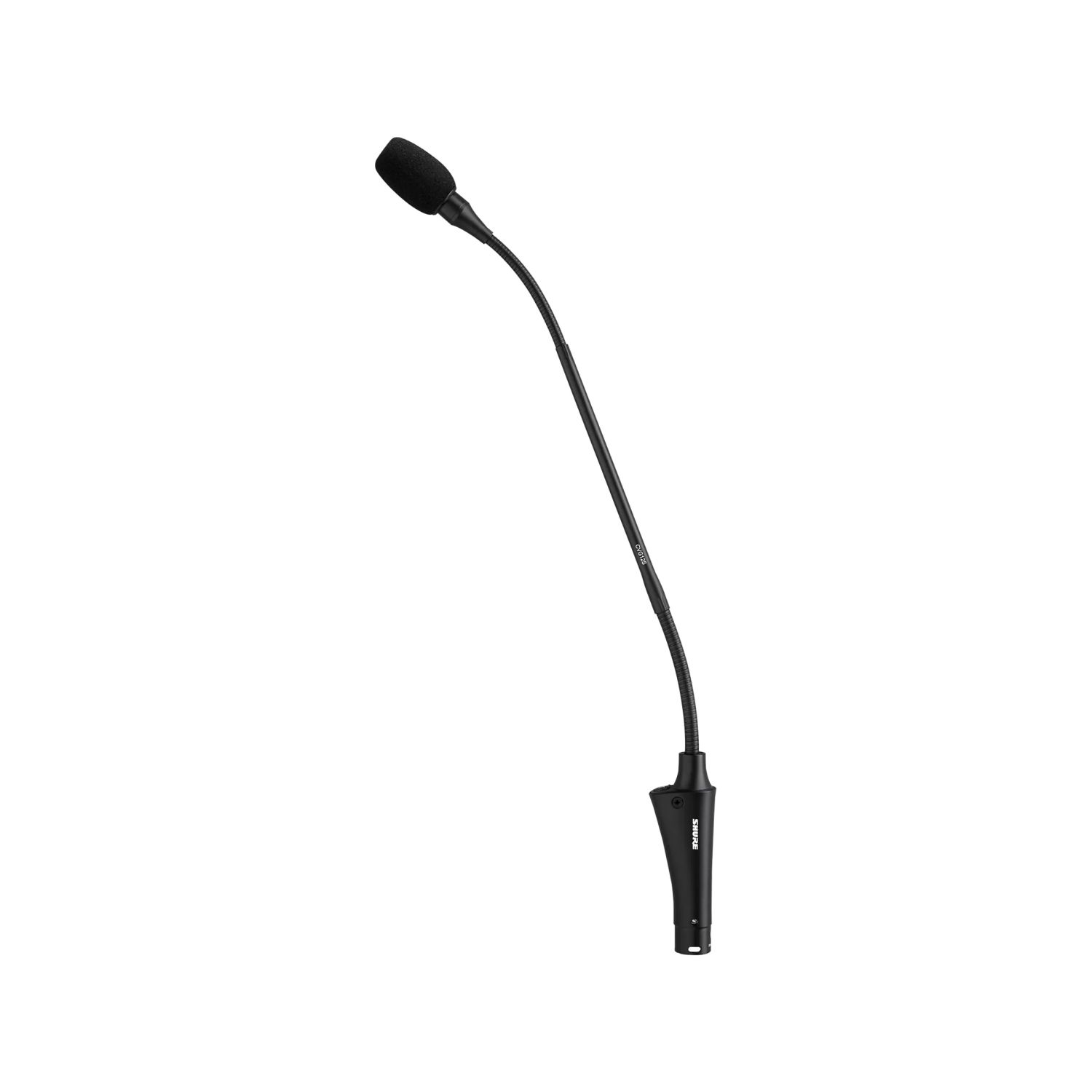 Shure CVG12S-B/C - Mikrofon, gęsia szyjka 30cm, przycisk z LED, czarny