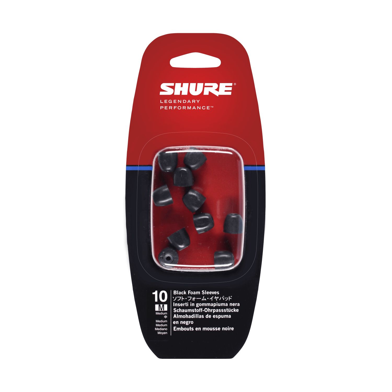 Shure eABKF1-10M czarne nakładki piankowe M (5 par) Shure eABKF1-10M czarne nakładki piankowe M (5 par)