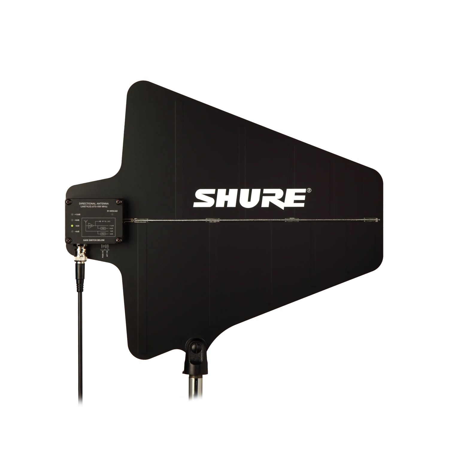 Shure UA 874WB - aktywna antena kierunkowa 470-900 MHz Shure UA 874WB - aktywna antena kierunkowa 470-900 MHz