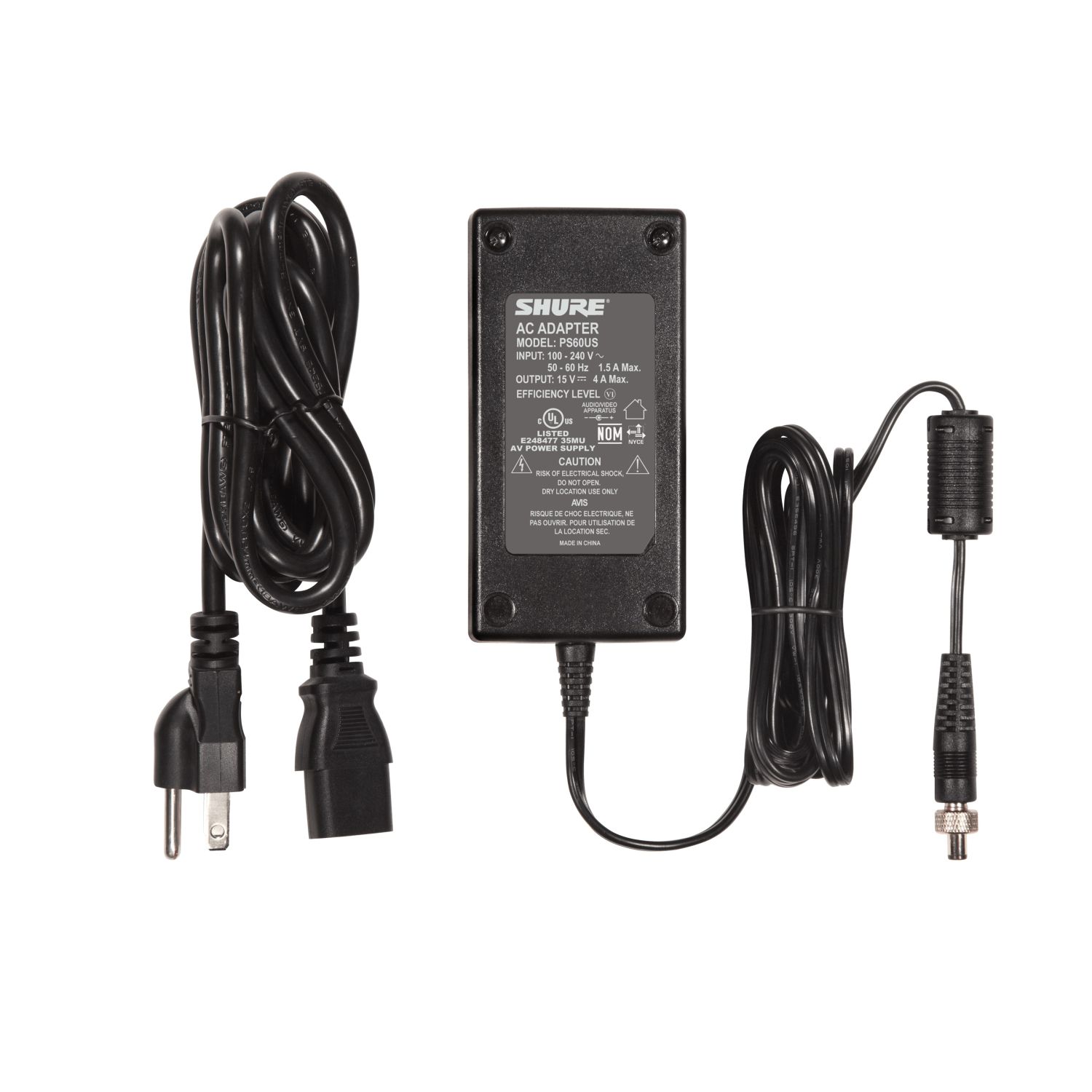 Shure PS 60E - zasilacz sieciowy Shure Shure PS 60E - zasilacz sieciowy Shure