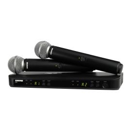 Shure BLX288E/SM58-K3E - System bezprzewodowy z podwójnym odbiornikiem i mikrofonami SM58 (606-630 MHz)
