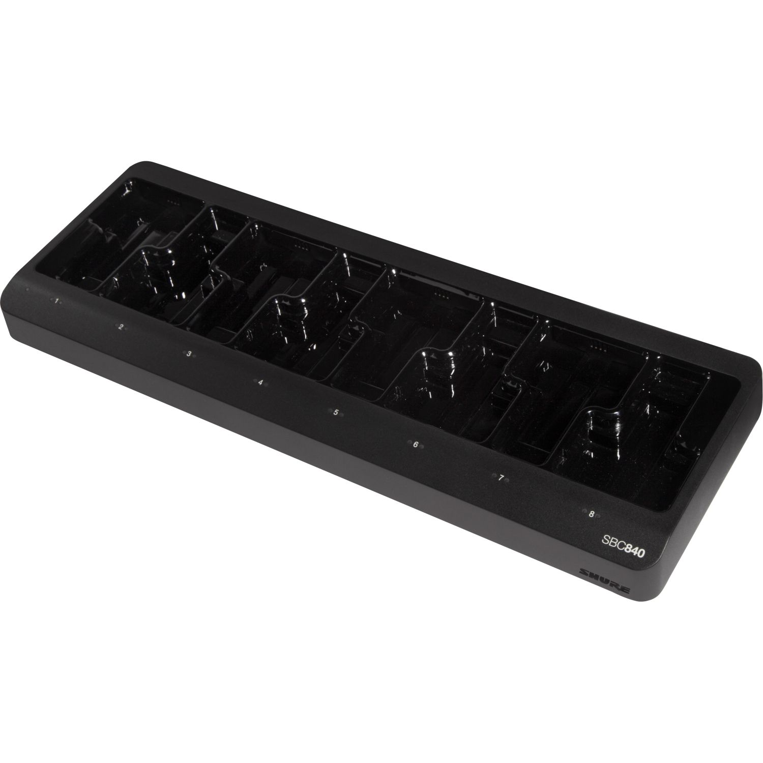 Shure SBC840-E - sieciowa ładowarka dla 8 akumulatorów Li-Ion SB910 i SB920 z zasilaczem.