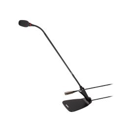 Shure CVG18DRS-B/C - Mikrofon, gęsia szyjka 45cm, zintegrowana podstawa, przycisk z LED, pierścień świe...