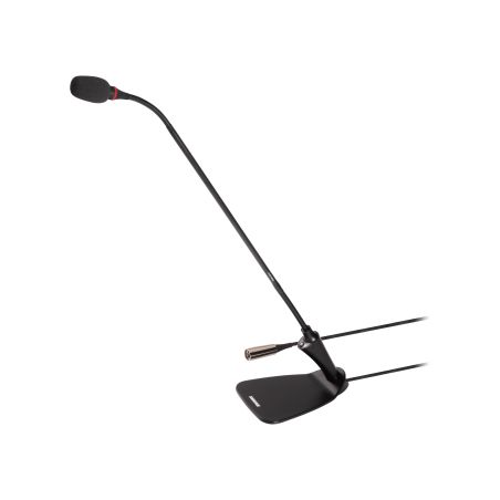 Shure CVG18DRS-B/C - Mikrofon, gęsia szyjka 45cm, zintegrowana podstawa, przycisk z LED, pierścień świe...