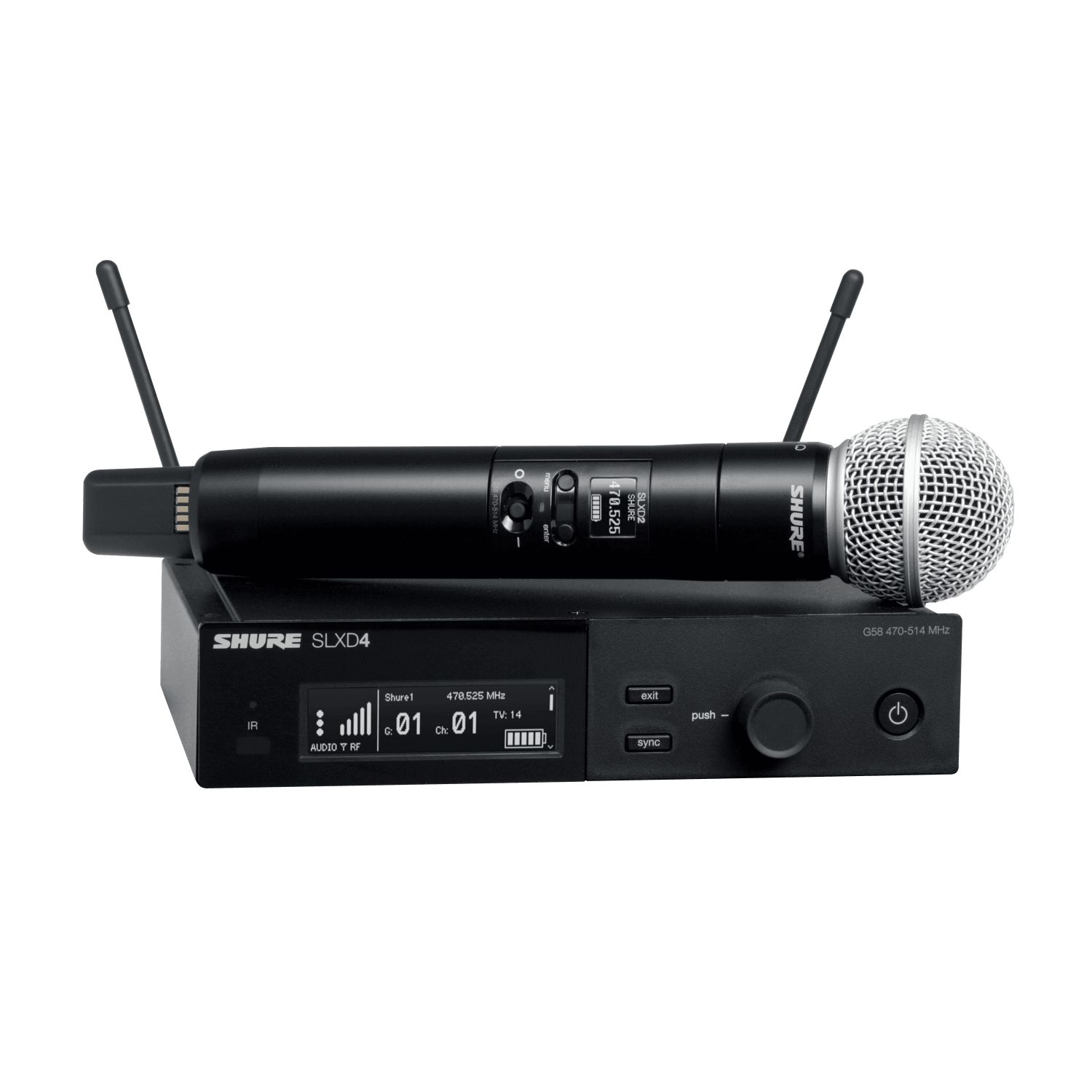 Shure SLXD24E/SM58-J53 - Cyfrowy system bezprzewodowy z nadajnikiem/mikrofonem ""do ręki"" SM58 (562-606 ... Shure SLXD24E/SM58-J53 - Cyfrowy system bezprzewodowy z nadajnikiem/mikrofonem ""do ręki"" SM58 (562-606 ...