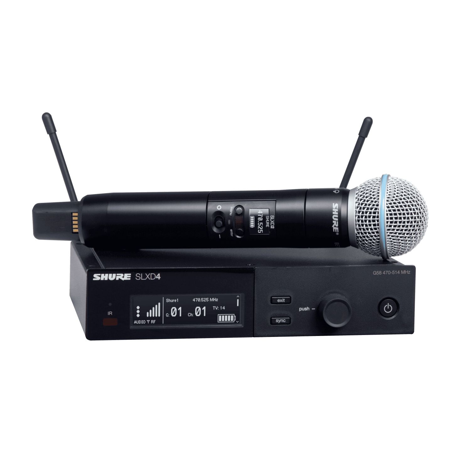 Shure SLXD24E/B58-J53 - Cyfrowy system bezprzewodowy z nadajnikiem/mikrofonem ""do ręki"" BETA58A (562-60... Shure SLXD24E/B58-J53 - Cyfrowy system bezprzewodowy z nadajnikiem/mikrofonem ""do ręki"" BETA58A (562-60...