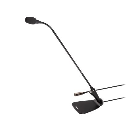 Shure CVG18DS-B/C - Mikrofon, gęsia szyjka 45cm, zintegrowana podstawa, przycisk z LED, czarny