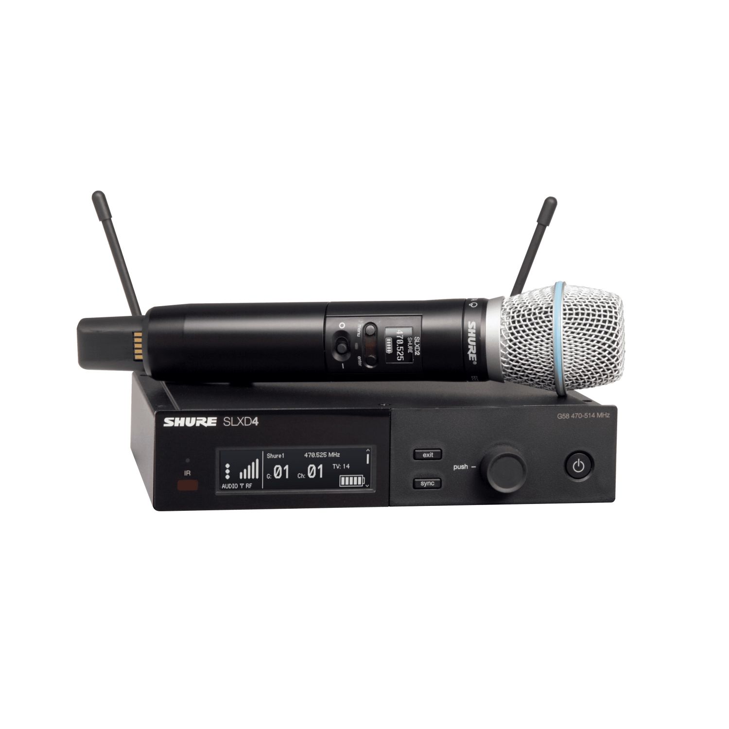 Shure SLXD24E/B87A-J53 - Cyfrowy system bezprzewodowy z nadajnikiem/mikrofonem ""do ręki"" BETA87A (562-6... Shure SLXD24E/B87A-J53 - Cyfrowy system bezprzewodowy z nadajnikiem/mikrofonem ""do ręki"" BETA87A (562-6...