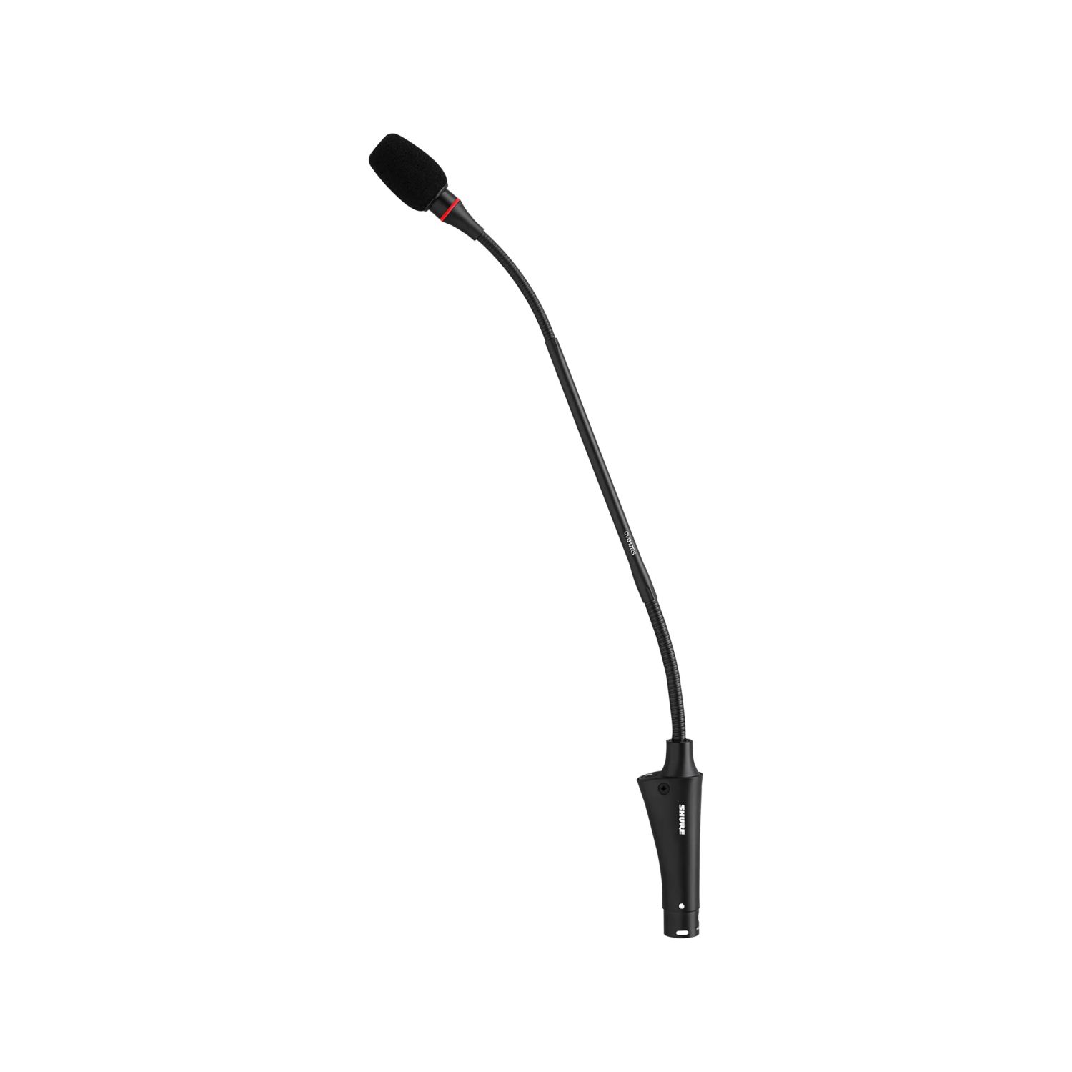 Shure CVG12RS-B/C - Mikrofon, gęsia szyjka 30cm, przycisk z LED, pierścień świetlny, czarny Shure CVG12RS-B/C - Mikrofon, gęsia szyjka 30cm, przycisk z LED, pierścień świetlny, czarny