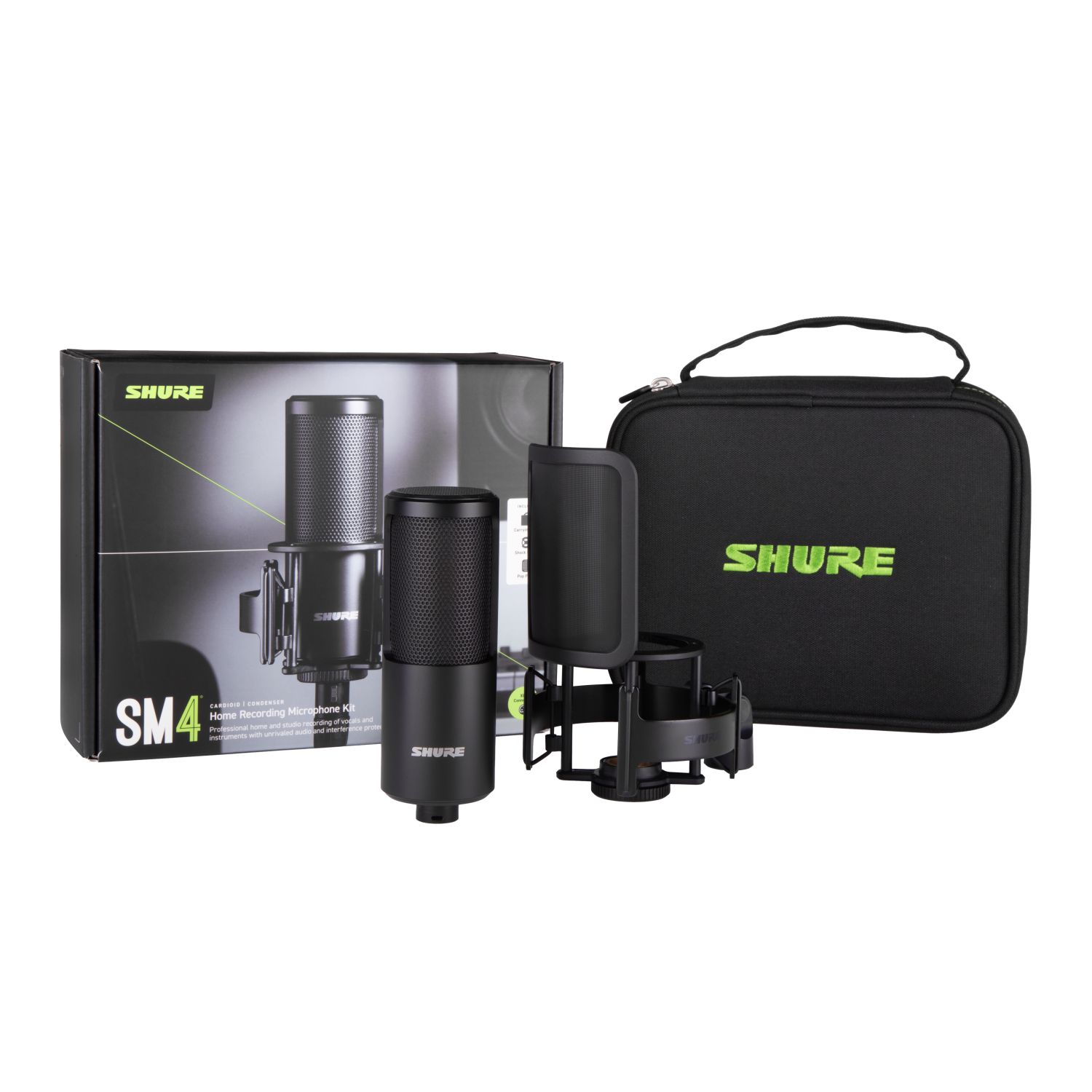 Shure SM4-K-KIT - SM4 MIC, BLACK, W/ SHOCK MOUNT, CASE Shure SM4-K-KIT - SM4 MIC, BLACK, W/ SHOCK MOUNT, CASE