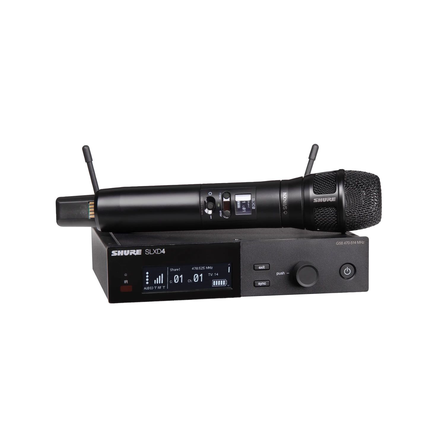 Shure SLXD24E/N8SB-H56 - Cyfrowy system bezprzewodowy z nadajnikiem/mikrofonem ""do ręki"" z kapsułą N8/S... Shure SLXD24E/N8SB-H56 - Cyfrowy system bezprzewodowy z nadajnikiem/mikrofonem ""do ręki"" z kapsułą N8/S...