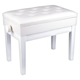 NN ŁAWA 2 WH ława do pianina ze schowkiem BIAŁA