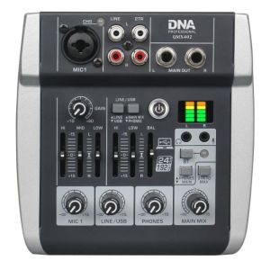  DNA QMX402 analogowy mikser dźwięku 3 kanały Bluetooth USB-C akumulator 2500 mAh 