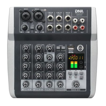 DNA QMX602 analogowy mikser dźwięku 6 kanałów Blue