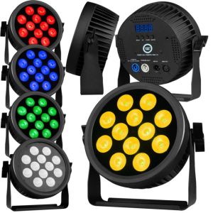  LIGHT4ME CREE ALU PENTA PAR 12 reflektor par oświetlenie sceniczne efekt świetlny 12x15W RGBWA SMD LED 5w1 