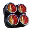  LIGHT4ME BLINDER LED 4 RING oświetlacz sceniczny oświetlenie estradowe efekt ring 4x30W WW LED COB + 252x0,2W RGB LED 