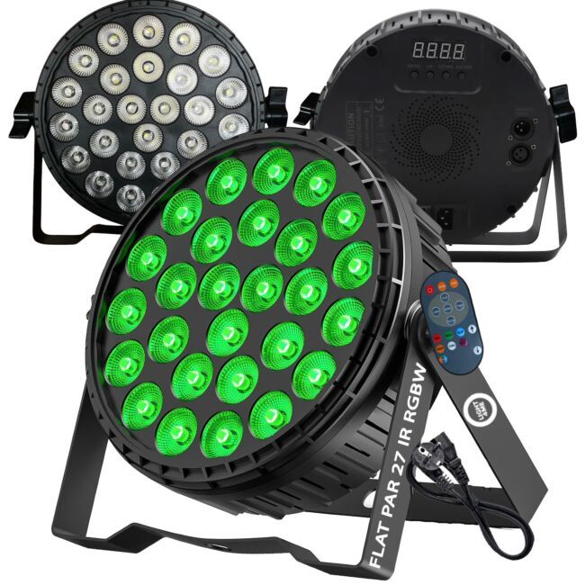 LIGHT4ME FLAT PAR 27 IR RGBW reflektor par oświetl LIGHT4ME FLAT PAR 27 IR RGBW - reflektor par