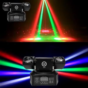 LIGHT4ME SID1 multiefekt świetlny LED 4w1 RGBWA efekt beam 2x laser R/G złoty stroboskop