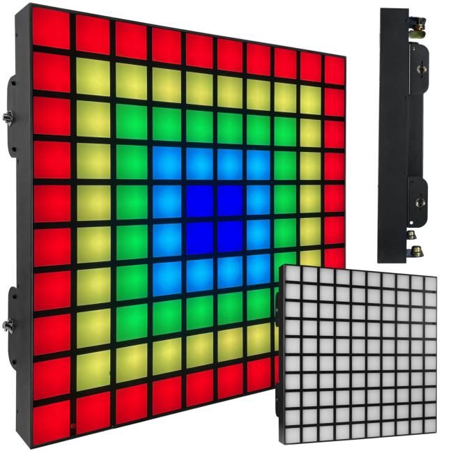 LIGHT4ME MATRIX PANEL 1010 RGB efekt świetlny oświ LIGHT4ME MATRIX PANEL 1010 RGB efekt świetlny oświetlenie klubowe dyskotekowe DJ na imprezę 700x0,2W SMD5050 LED