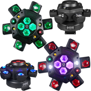LIGHT4ME COSMOS multiefekt świetlny LED RGBWA 6w1 efekt beam Bee Eye 2x laser R/G stroboskop 
