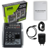  DNA QMX502 analogowy mikser dźwięku 5 kanałów Bluetooth USB MP3 Phantom +48V akumulator 2500 mAh 