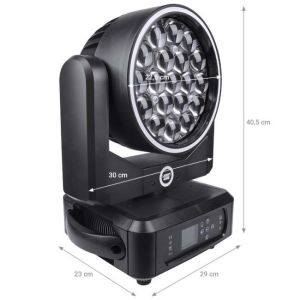 LIGHT4ME ZOOM WASH 19X15 RING głowica ruchoma LED