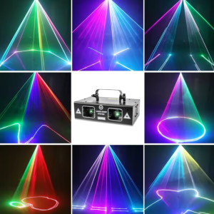 LIGHT4ME LASER RGB GEOMETRIC 350mW projektor laserowy rzutnik sceniczny skaner dyskotekowy